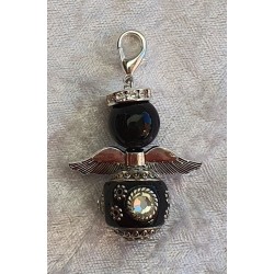 Kashmiriperlen Engel schwarz