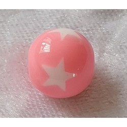 Kunststoffperlen Sterne rosa