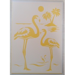 Schablone Flamingo