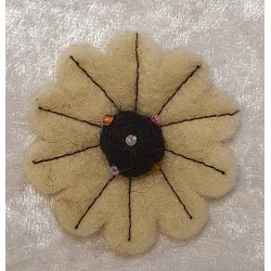 Filz Blume beige