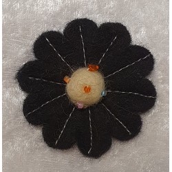Filz Blume schwarz