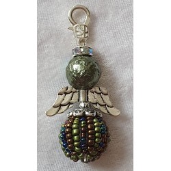 Perlen-Engel khaki/grün