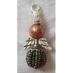 Perlen-Engel bronze/grün