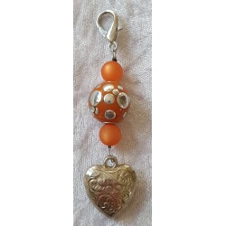 Anhänger Herz orange