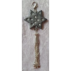 Anhänger Stern dunkelgrau