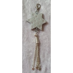 Anhänger Stern hellgrau