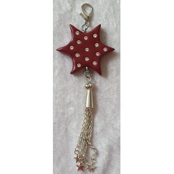 Anhänger Stern weinrot