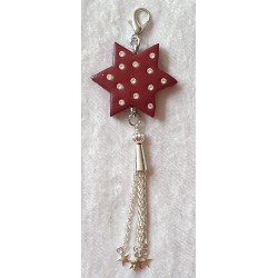 Anhänger Stern weinrot