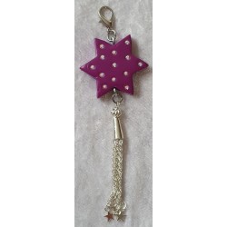 Anhänger Stern magenta