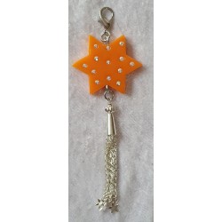 Anhänger Stern orange