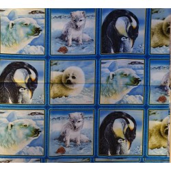Stoff Baumwolle Polar Tiere