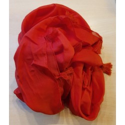 Schal mit Fransen rot