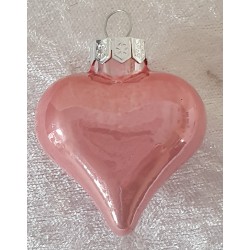 Glas Herz pink