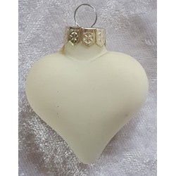Glas Herz creme matt