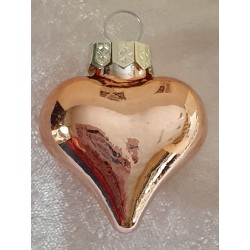 Glas Herz lachs glänzend
