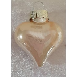 Glas Herz hellrosa glänzend