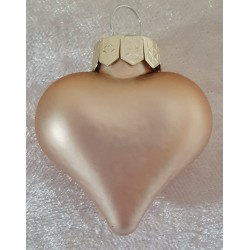 Glas Herz hellrosa matt