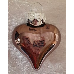 Glas Herz braun glänzend