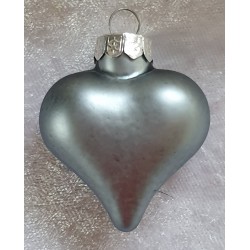 Glas Herz hellblau matt