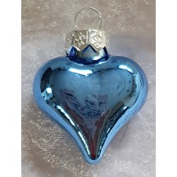 Glas Herz blau glänzend