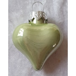 Glas Herz salbeigrün