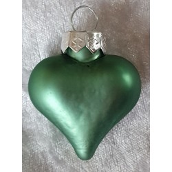 Glas Herz mint matt