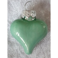 Glas Herz mint glänzend