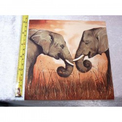 Serviette Elefantenpaar