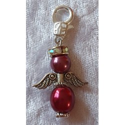 Perlen Engel bordeaux