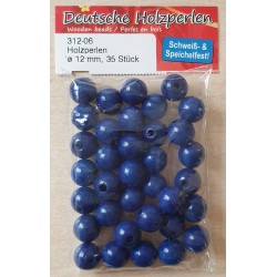 Holz Perlen blau