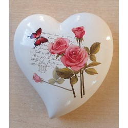 Porzellan Herz Rosen