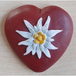 Herz mit Edelweiss Magnet