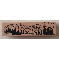 Holz Stempel Berge