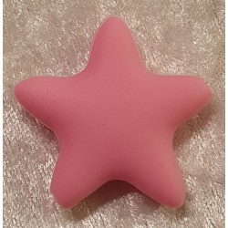 Silikon Stern mit Loch rosa