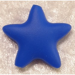 Silikon Stern mit Loch blau