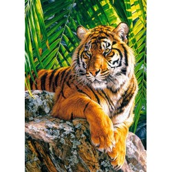 3D Diamant Pixel Bild Tiger
