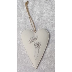 Metall Herz Pusteblume