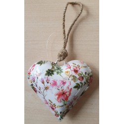 Metall Herz mit Blumen