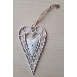 Metall Herz weiss
