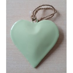 Metall Herz helles salbeigrün