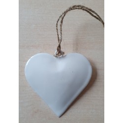 Metall Herz weiss