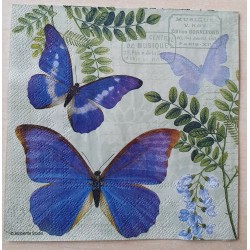 Servietten Schmetterlinge blau