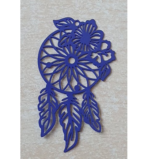 Metall Anhänger Traumfänger violette/blau