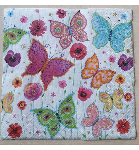 Serviette Schmetterlinge