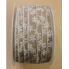 Dekoband Blumen beige