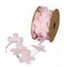 Organza Blumenband rosa