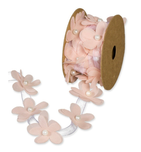 Organza Blumenband apricot
