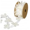 Organza Blumenband creme