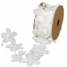 Organza Blumenband weiss