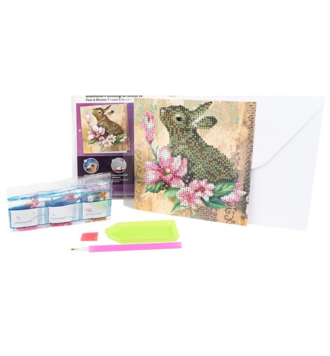3D Diamant Pixel Karte Kaninchen